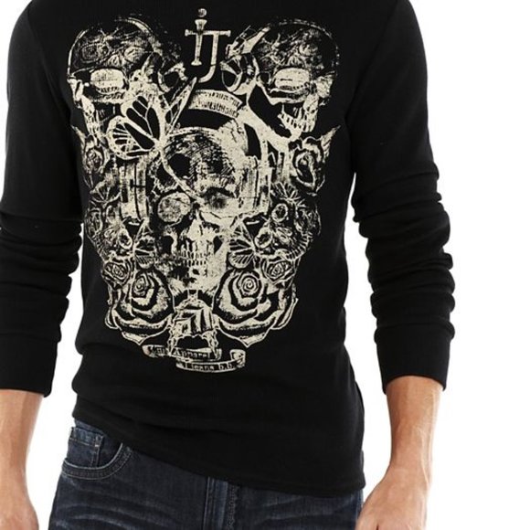 Jeans By Buffalo Black Graphic Shirt - Picture 1 of 3